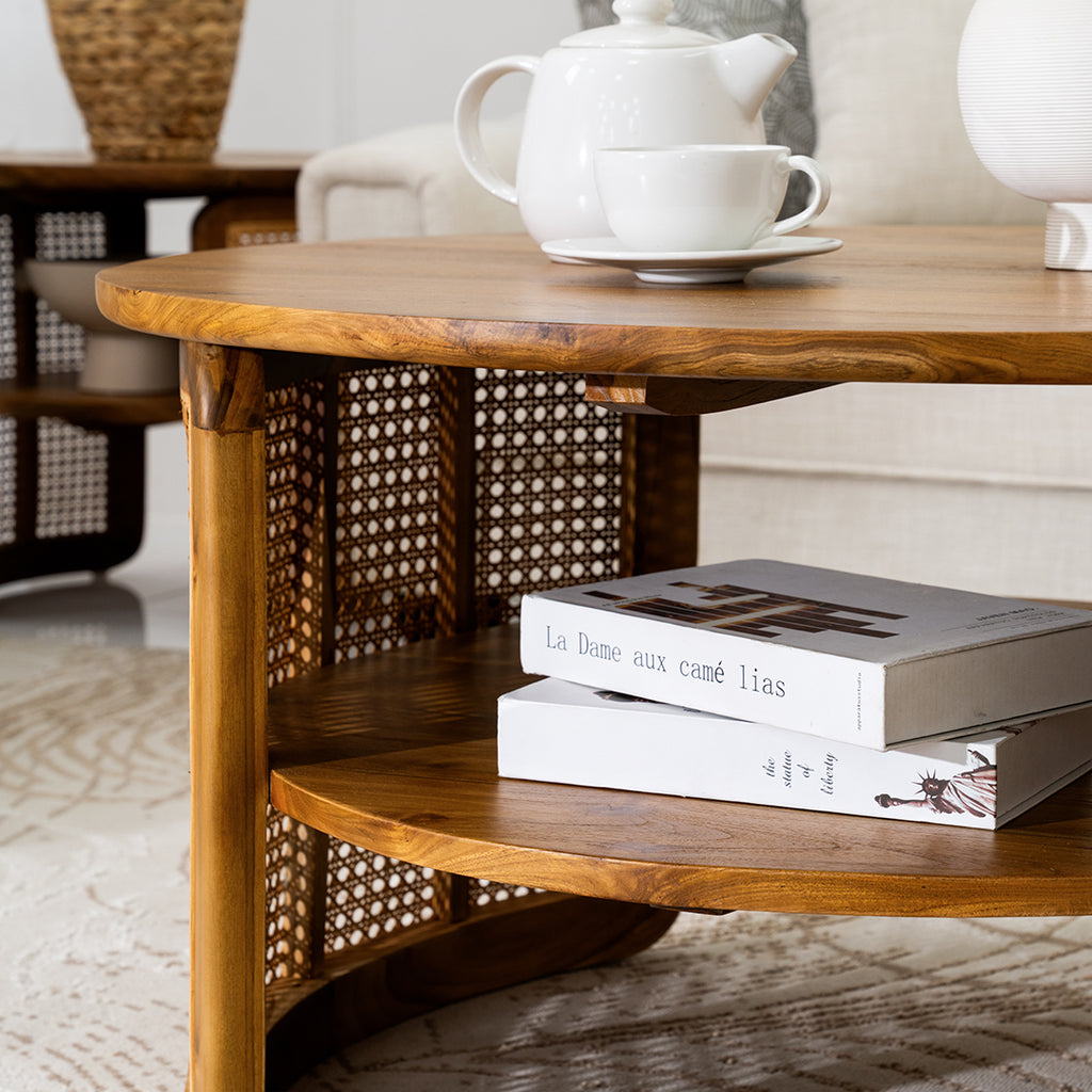 Cleo Natural Cane Coffee Table