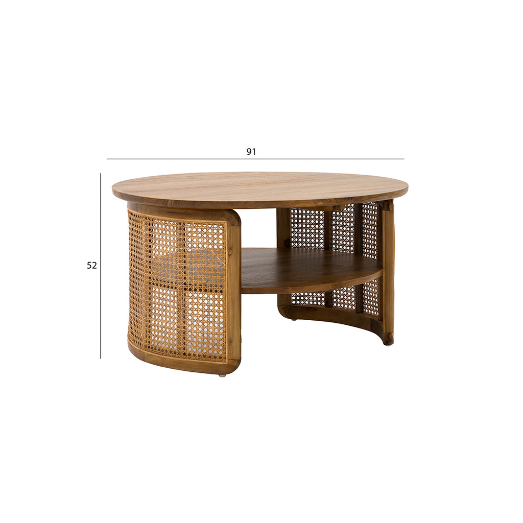 Cleo Natural Cane Coffee Table