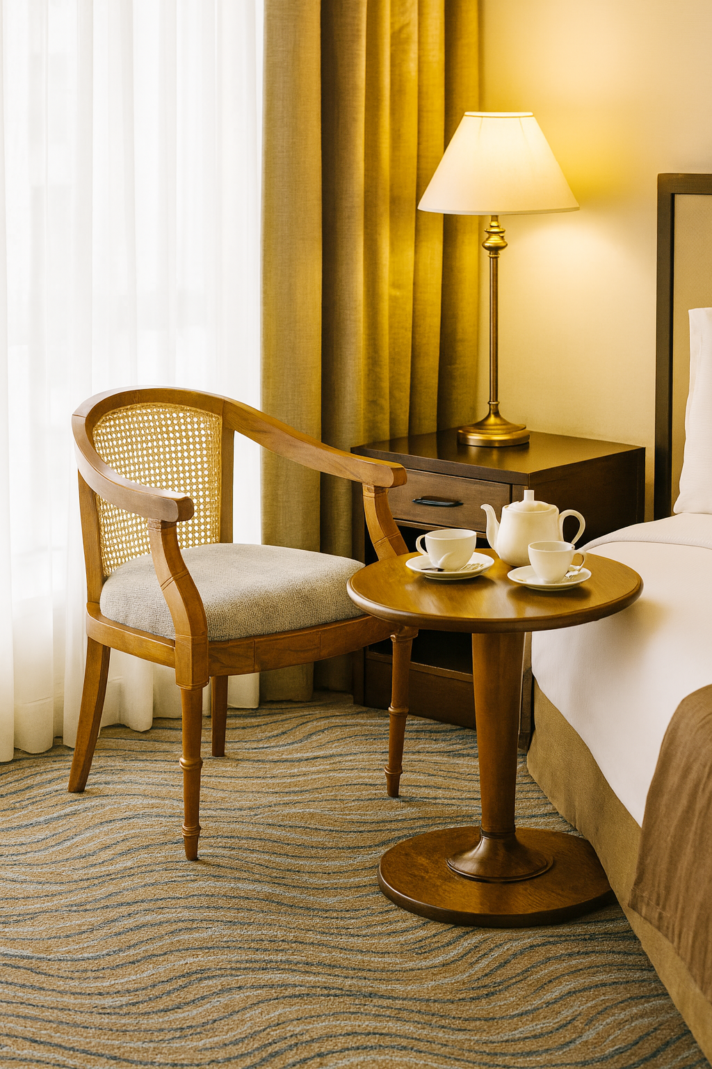 Lord Solidwood Cane Accent Chair