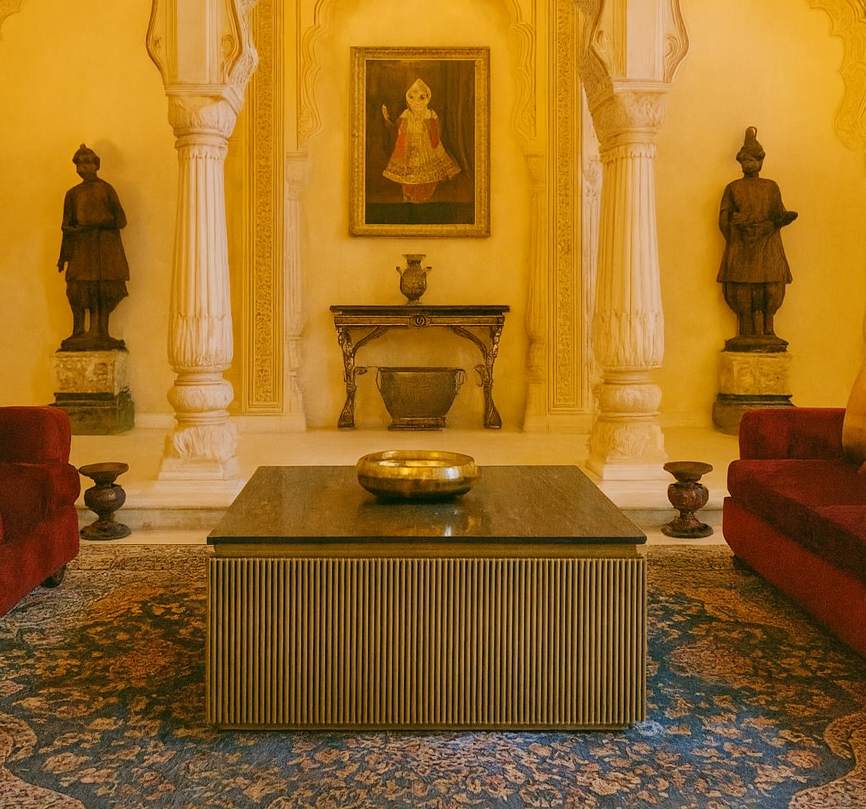 Merlin Gold Marble Top Coffee Table