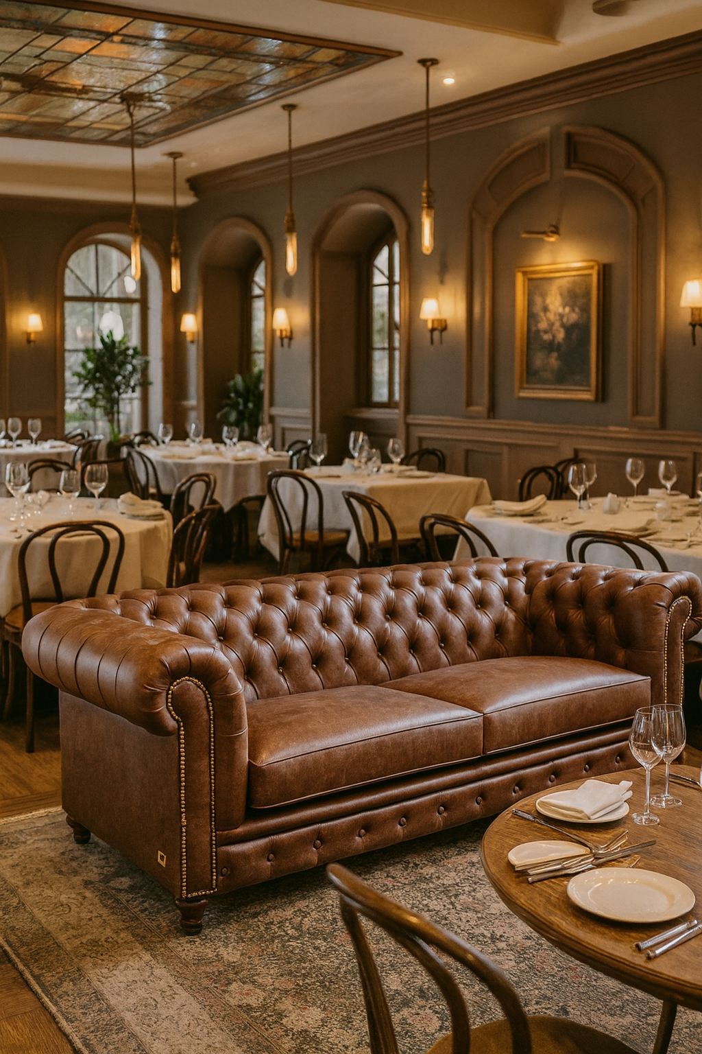 Marvel Chesterfield Premium Leather Three Seater Sofa