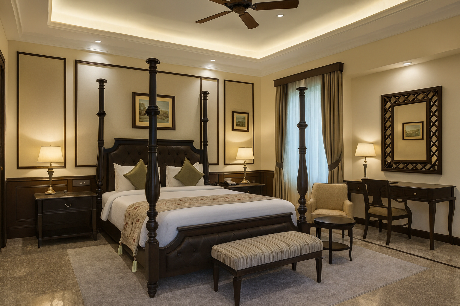 Rajwada Imperial Hotel King Size Bed