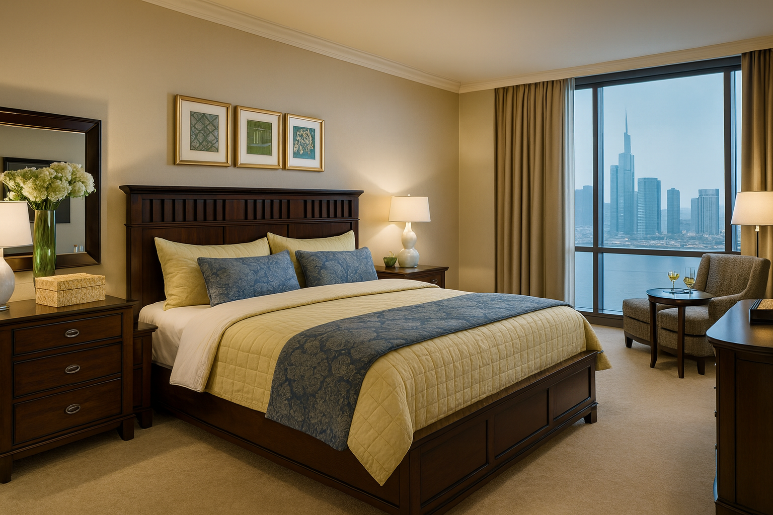 Platter High Headboard Hotel King Size Bed