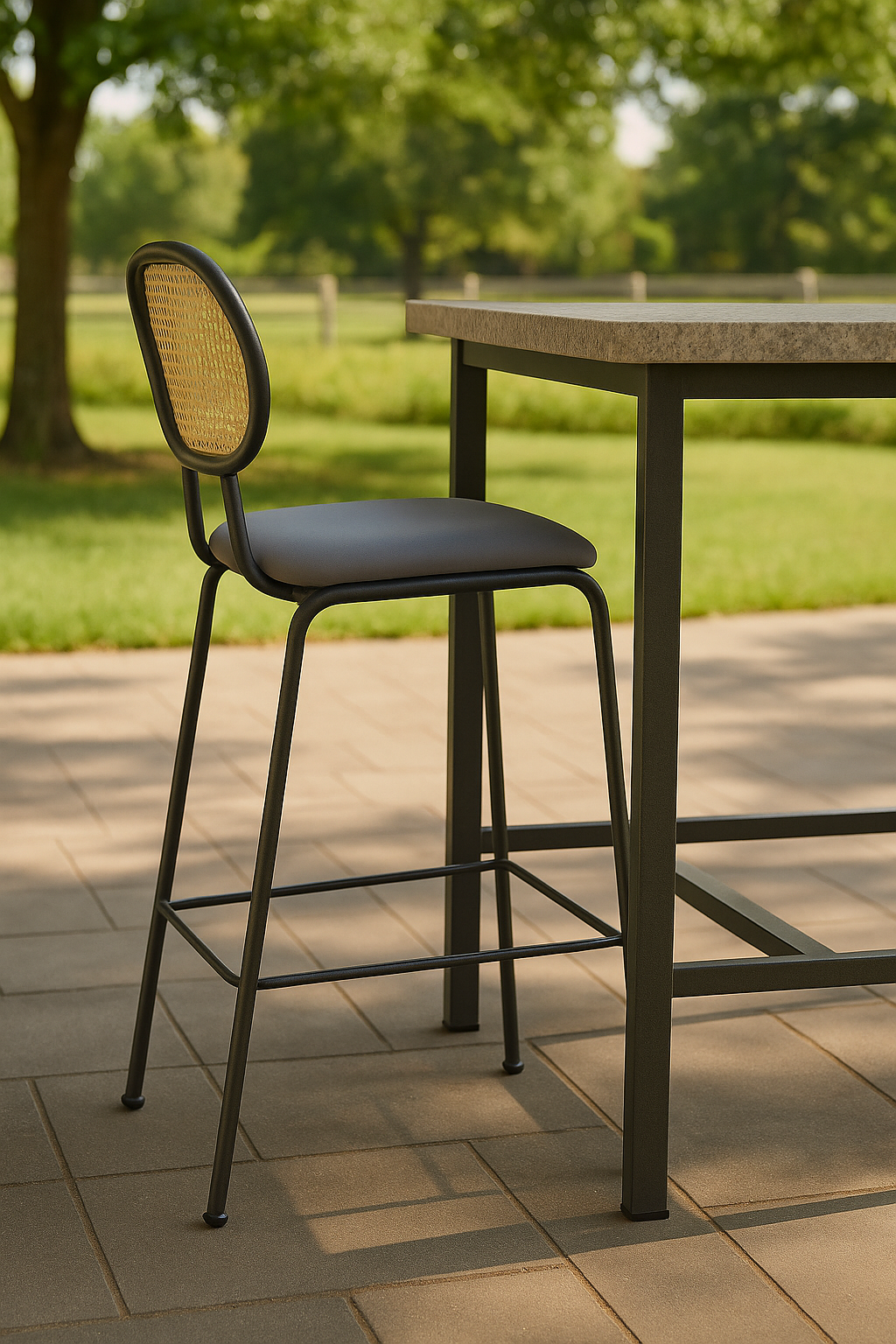 Camilla Cane Back Bar Chair