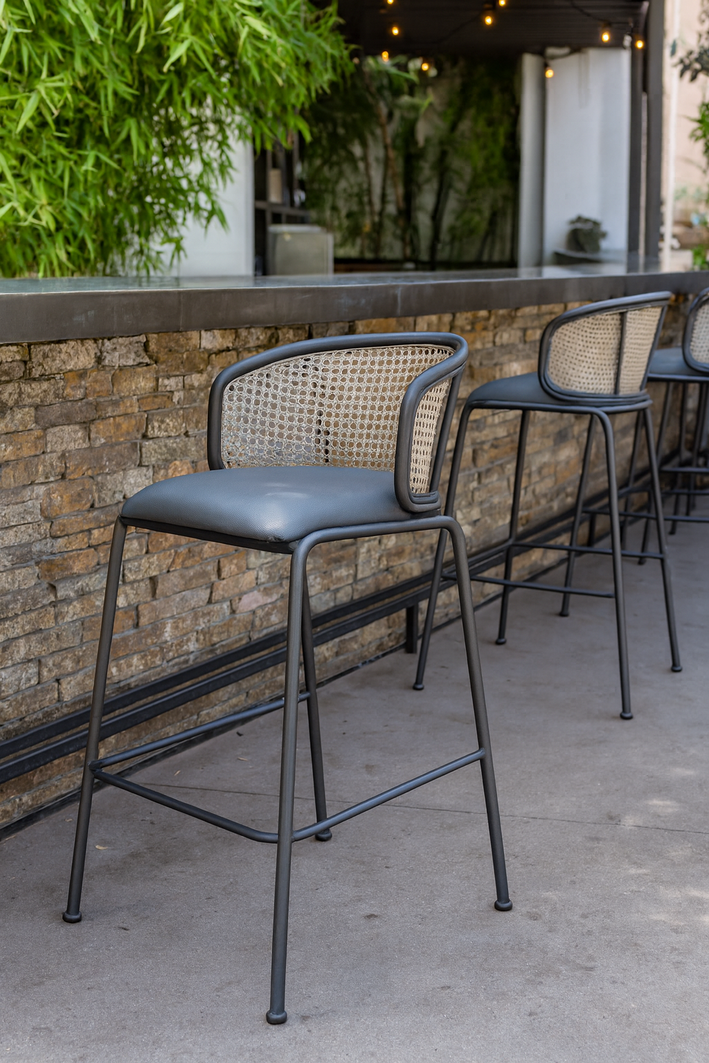 Cambridge Cane Back Bar Chair