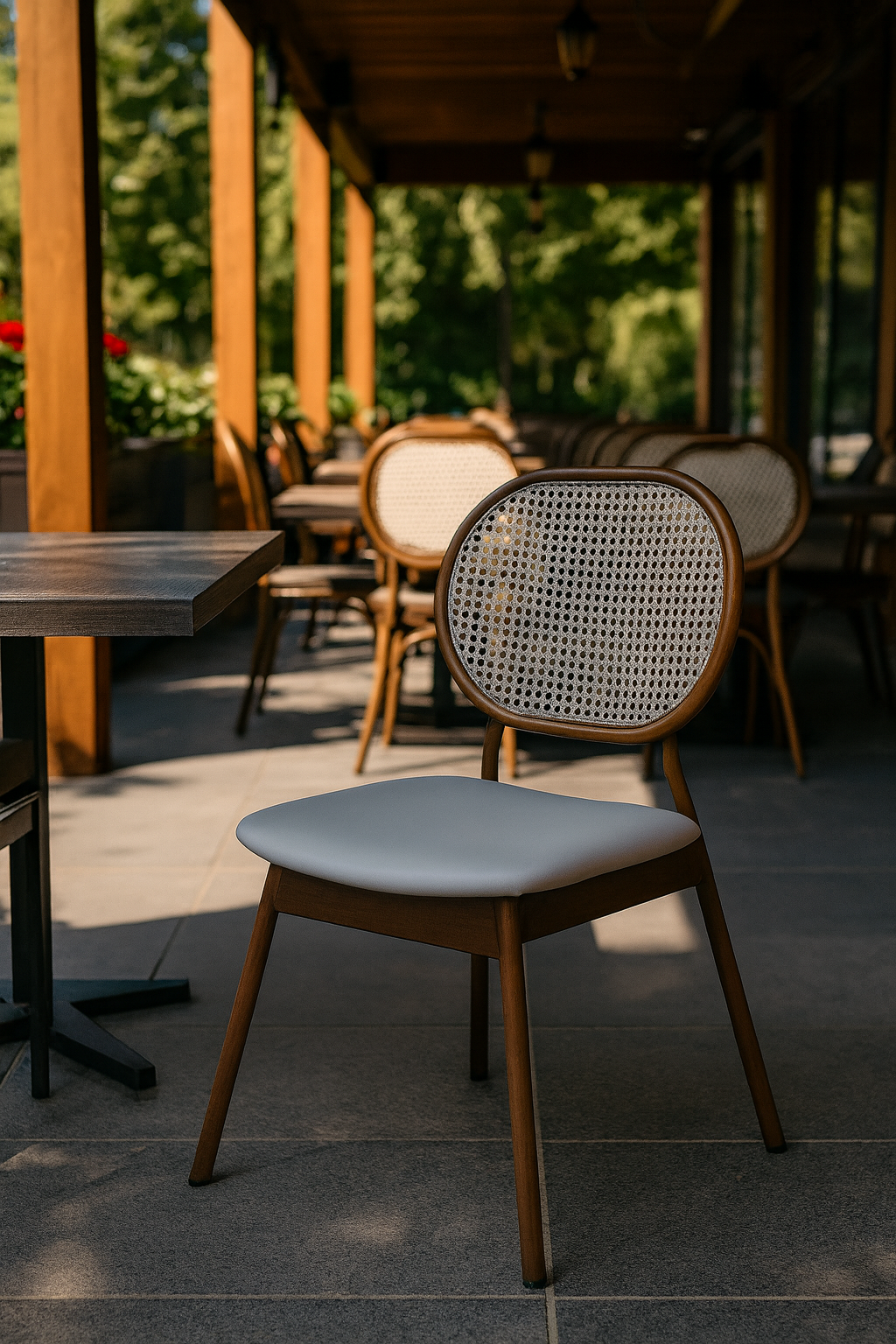 Harbor Cane Back Restaurant Dining Chair