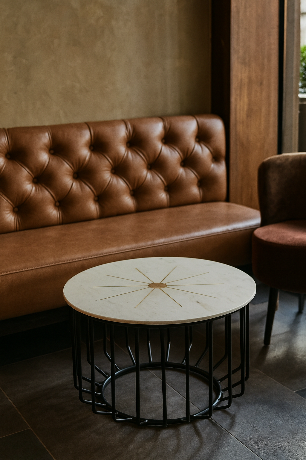 Lark Marble Top Inlay Coffee Table