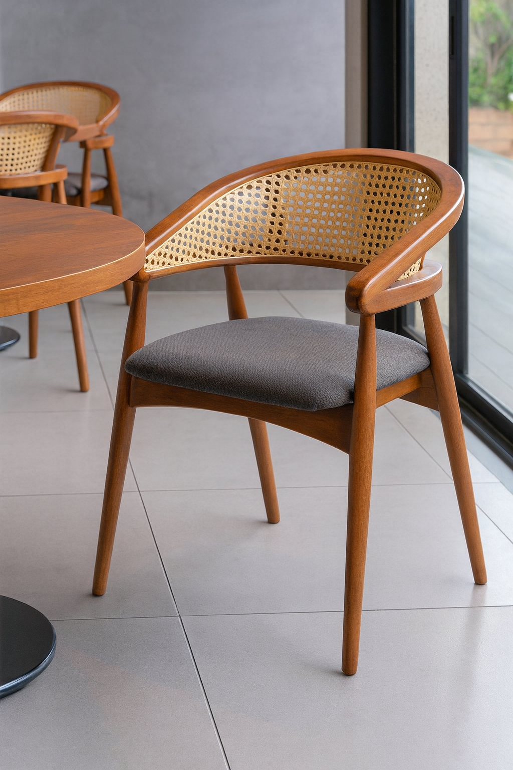 Leah Cane Back Dining Chair