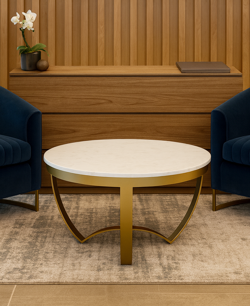 Wiley Marble Top Round Coffee Table