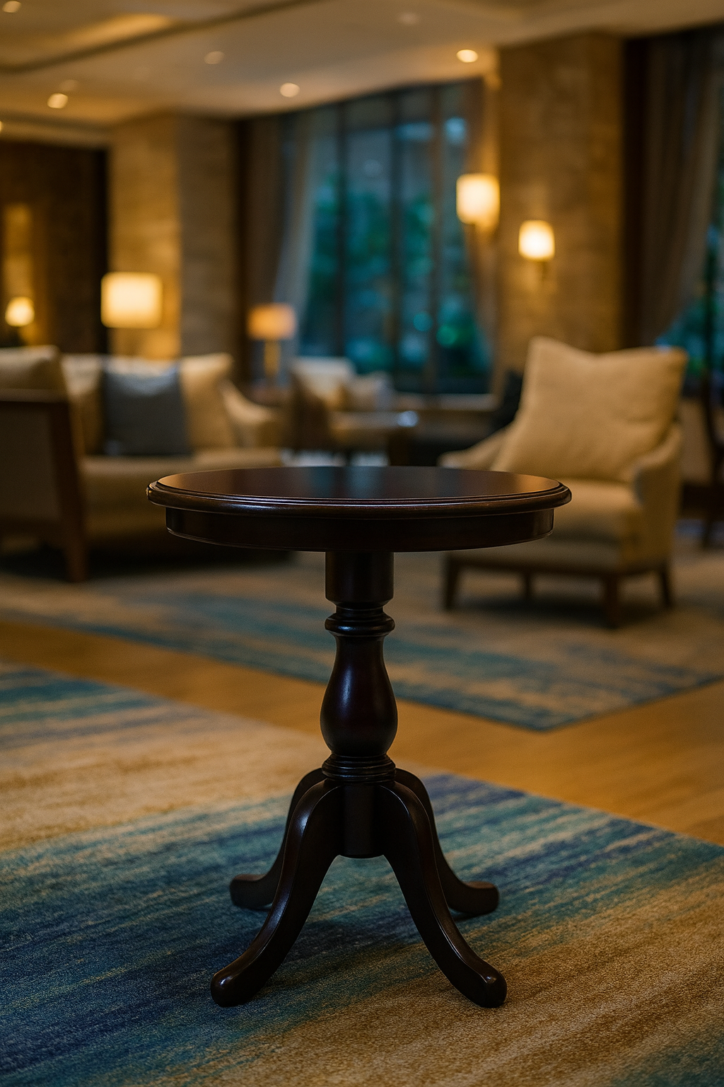 Tetra Spindle Accent Sofa Peg Table